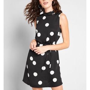 Up The Excitement Mock Neck Dress